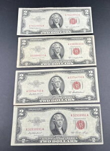 1953�N����4���Z�b�g + ABC $2 ���s�[�g�V���A���ԍ� �@��ʉ� �č����� VG+ / F #9991