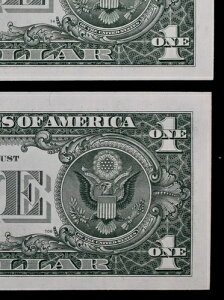 �m���E�~���[��/�~���[���E�`�F���W�I�[�o�[�E�y�A $1 1981A Gem CU Fed. Reserve Notes G24343810B-11B