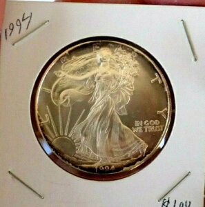 American Silver Eagle 1994 gem bu Rainbpw �g�[�� �X�^���i�[ �u���[�W���O �I�[���h �A���o�� �g�[��-