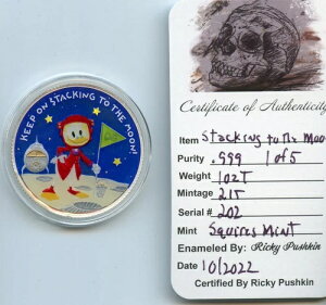 �X�N���C�A�Y�~���g���I�[���`�b�v�X KEEP ON STACKING TO THE MOON 1�g���C�I���X .999 �t�@�C���V���o�[