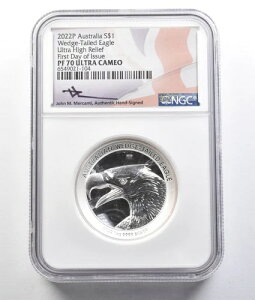 2022�N P �I�[�X�g�����A �V���o�[ $1 �I�W�����V UHR FDOI �����J���e�B PF70 NGC *9426
