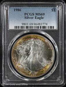 1986�N $1 �A�����J�� �V���o�[ �C�[�O�� PCGS MS 69 | �g�[�����H ������ UNC BU
