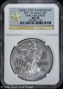 2011-W $1 �o�[�j�b�V���h �A�����J�� �V���o�[ �C�[�O�� NGC MS 70 | ���������[�X 25���N�L�O