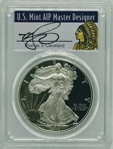 2018(W) ASE $1 PCGS PR70DCAM Thomas Cleveland �T�C������ �t�@�[�X�g�X�g���C�N 1/1000��-