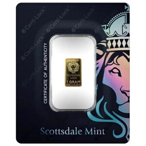 1�O���� �X�R�b�c�f�[���~���g .9999 �S�[���h LION �o�[ - Certi-Lock COA �Ŗ��� �o�b�N�I�[�_�[