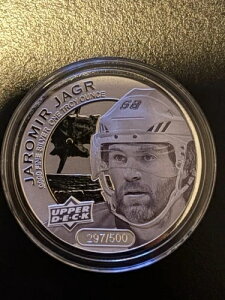 2017�N Upper Deck Grandeur NHL Fine Silver Coin --Jaromir Jagr #297/500 �t���X�e�b�h