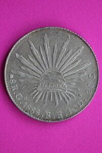 1888�N ���L�V�R GoRR 8 reales Libertad �V���o�[�R�C�� .903 �{�� & ���A�� 0848N-