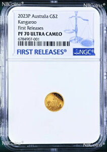 2023�N �I�[�X�g�����A �~�j���[ �J���K���[ �v���[�t 9999 �S�[���h 0.5g $2 NGC PF70 �R�C�� FR �u���[Lb