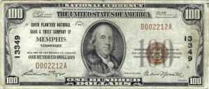 100�h�� 1929�N ���^������s�� ���j�I���v�����^�[�Y �i�V���i���o���N���g���X�g�� �����t�B�X TN