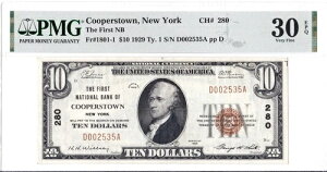 1929�N $10 �i�V���i�� �N�[�p�[�Y�^�E�� �j���[���[�N NY ???? PMG 30 EPQ ���ɗǂ�! ????-