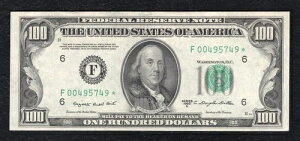 FR. 2160-F* 1950-C $100 *STAR* FRN �A�M������s�� �A�g�����^�A�W���[�W�A�B GEM UNC (C)