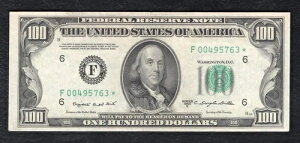 FR. 2160-F* 1950-C $100 *STAR* FRN �A�M������s�� �A�g�����^�A�W���[�W�A�B GEM UNC (D)
