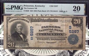 1902�N $20 �i�V���i����s�� * �v�����X�g�� * Ky Fr #659 PMG VF20 CH#5257 �v���[���o�b�N-