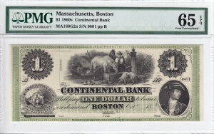 1860�N�� 1�h�� �R���`�l���^����s �{�X�g�� MA �p�~���� PMG CU 65 EPQ #9801
