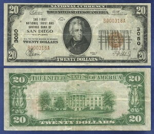 �č� 1929�N �t�@�[�X�g�E�i�V���i���E�g���X�g�E�A���h�E�Z�[�r���O�X�E�o���N�E�I�u�E�T���f�B�G�S CA 20�h�� �^�C�v1 VF 3050