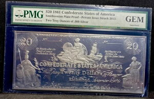 2�I���X �V���o�[ T-19 1861�N �A�����J�A���� �X�~�\�j�A�� 0.999 ���� PMG GemPROOF