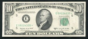 FR. 2013-E* 1950-C $10 *STAR* FRN �A�M������s�� ���b�`�����h�A�o�[�W�j�A�B GEM UNC *��