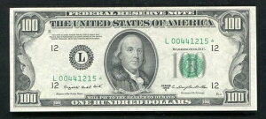 FR.2160-L* 1950-C $100 *STAR* FRN �A�M������s�� �T���t�����V�X�R�A�J���t�H���j�A�B GEM UNC