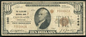 1929�N �N���[�u�����hNB 10�h�� �N���[�u�����h�A�I�n�C�I�B�̍��̒ʉ�Ch. #1666 ���A