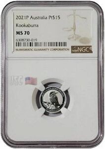 2021 1/10�I���X �v���`�i $15 �I�[�X�g�����A �R�A�J�u�� NGC MS70 �R�C���B