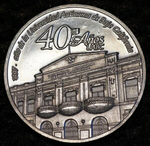 1997 DOS ONZAS PLATA PURA 40th BAJA UABC ���L�V�R 2oz 999 FINE �V���o�[ ���E���h C5627