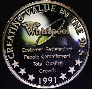 1991�N�� Whirlpool 160/200 90�N��̉��l 1�I���X 999 �t�@�C���V���o�[ �A�[�g�o�[ ���E���h C3236
