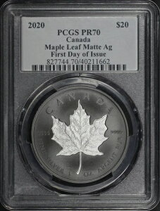 2020�N �J�i�_ 20�h�� �V���o�[ ���[�v�����[�t �}�b�g Ag 1�I���X PCGS PR-70 FDOI �X�[�U���E�u�����g ���x��