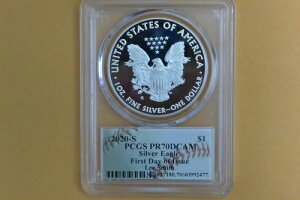 2020-S 1�h�� �V���o�[�C�[�O�� PCGS PR70DCAM �������s ���[�E�X�~�X