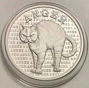 ���A 2022 ANGER CAT #/480 - 1 OZ .999 SILVER - SILVER SHIELD CATASTROPHE �s�@��