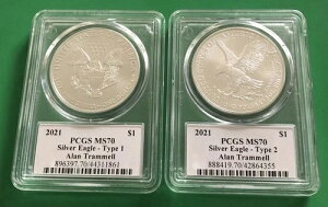 �A�����E�g������ �I�[�g 2021 PSA/PCGS �V���o�[�C�[�O�� MS70 ���X�g1&2 �t�@�[�X�g���W�F���h���C�t