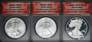 2008�N �A�����J�� �V���o�[ �C�[�O�� ANACS �j���[�_�C �o���G�e�B 3�R�C���Z�b�g - ?COINGIANTS?
