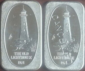1974�N USSC The Old Light House 1�I���X .999 �V���o�[�o�[ 2���Z�b�g�i�L�����Z�������M�����[�j
