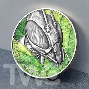 Macro Mantis �}�N������ 2�I���X �A���e�B�[�N�d�グ �V���o�[�R�C�� 5$ �j�E�G 2022-