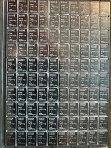 100�O���� Valcambi Silver CombiBar (100x1g�A�A�b�Z�C�t��) ���ɗǍD�ȐV�i���