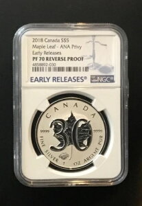 2018 �N $5 �J�i�_ �V���o�[ ���[�v�� ���[�t ANA �v���C�x�[�g - NGC Rev PF70 ���������[�X!