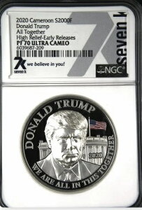 2020�N �h�i���h�E�g�����v 7k ���^�� NGC PF70 �n�C�����[�t �E���g���J���I 2�I���X .999 �V���o�[