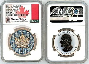 2025 $20 �J�i�_ ���[�v�����[�t UHR �p���Z�[�e�B���O ���[�Y �M���g Rev PF70 NGC FDOI �X�[�U���e�C���[