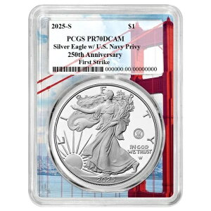 2025-S �v���[�t 1�h�� �A�����J�� �V���o�[ �C�[�O�� �l�C�r�[ �v���r�[ PCGS PR70DCAM FS �S�[���f���Q�[�g