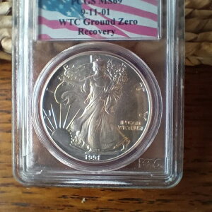 1991 �N WTC �O���E���h �[�� �A�����J�� �V���o�[ �C�[�O�� ���J�o���[ �R�C�� PCGS MS 69 �󏭃O���[�h!
