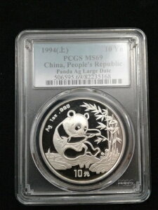 1994 1�I���X0.999 �t�@�C���V���o�[ ���� �p���_ ���[�W �f�C�g PCGS MS69-Pop 136-