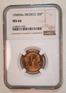 1988 MO MEXICO 20P -- MS 66�A3 ���� 1 ���B�g�b�v �|�b�v�B