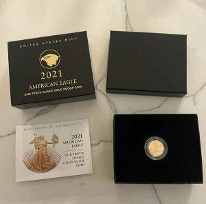2021-W 1/10�I���X �S�[���h �A�����J���C�[�O�� �v���[�t �^�C�v2 $5 21EEN �~���g�{�b�N�X��COA�t��