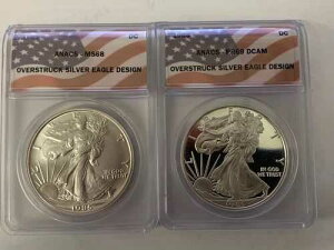 1985�N D. Carr Overstruck ASE Design 1�I���X �V���o�[ ANACS PR-69DCAM & MS-68