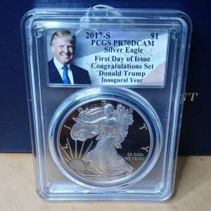 �V���o�[�C�[�O�� 2017 S FDOI ����� PR�Z�b�g �g�����v�A�C�� PCGS PR70DCAM ��