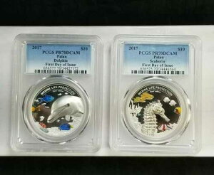2017 PCGS PR70 DCAM (2���Z�b�g) �p���I 4�I���X .999 �V���o�[ $10 �C���J���^�c�m�I�g�V�S