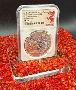 2024�N P125 �I�[�X�g�����A S$1 ���N �z���C�g NGC MS70 FR ���b�h �~���g 1/114