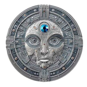 United Crypto States ? Techno Totem ? The Creator Silver Coin 2 Oz 2025 Bulli...