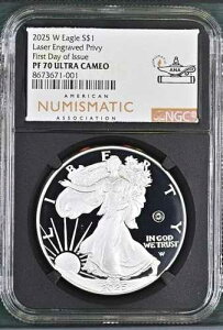 2025-W �v���[�t $1 ���[�U�[���� �v���C�x�[�g�}�[�N �V���o�[�C�[�O�� NGC PF70 ANA SHOW FDI