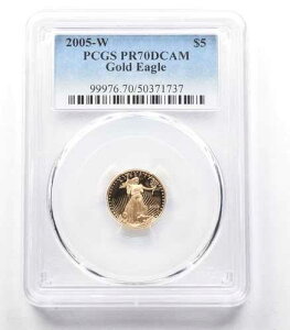 2005-W 5�h�� �A�����J�� �S�[���h �C�[�O�� - 1/10�I���X �S�[���h PR70 DCAM PCGS