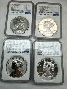 2017�N �A�����J���R�M�� 4���Z�b�g - NGC MS�APR�A�G���n���X�g�ARev PF 69